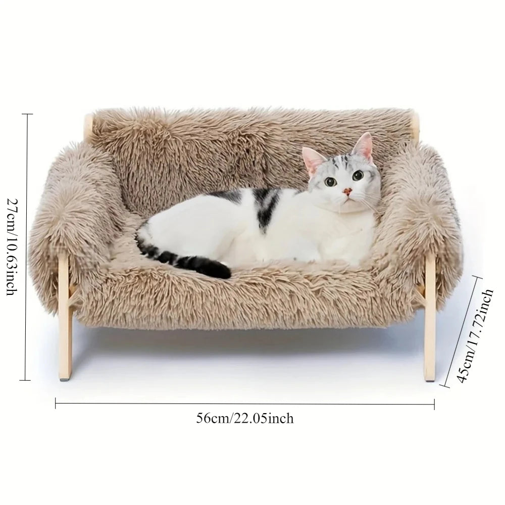 Raised Plush Pet Sofa Bed