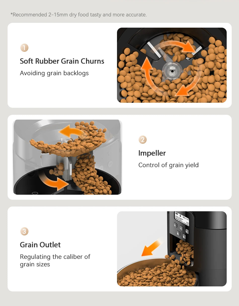 2L Automatic Pet Feeder & Kibble Dispenser — Button Version