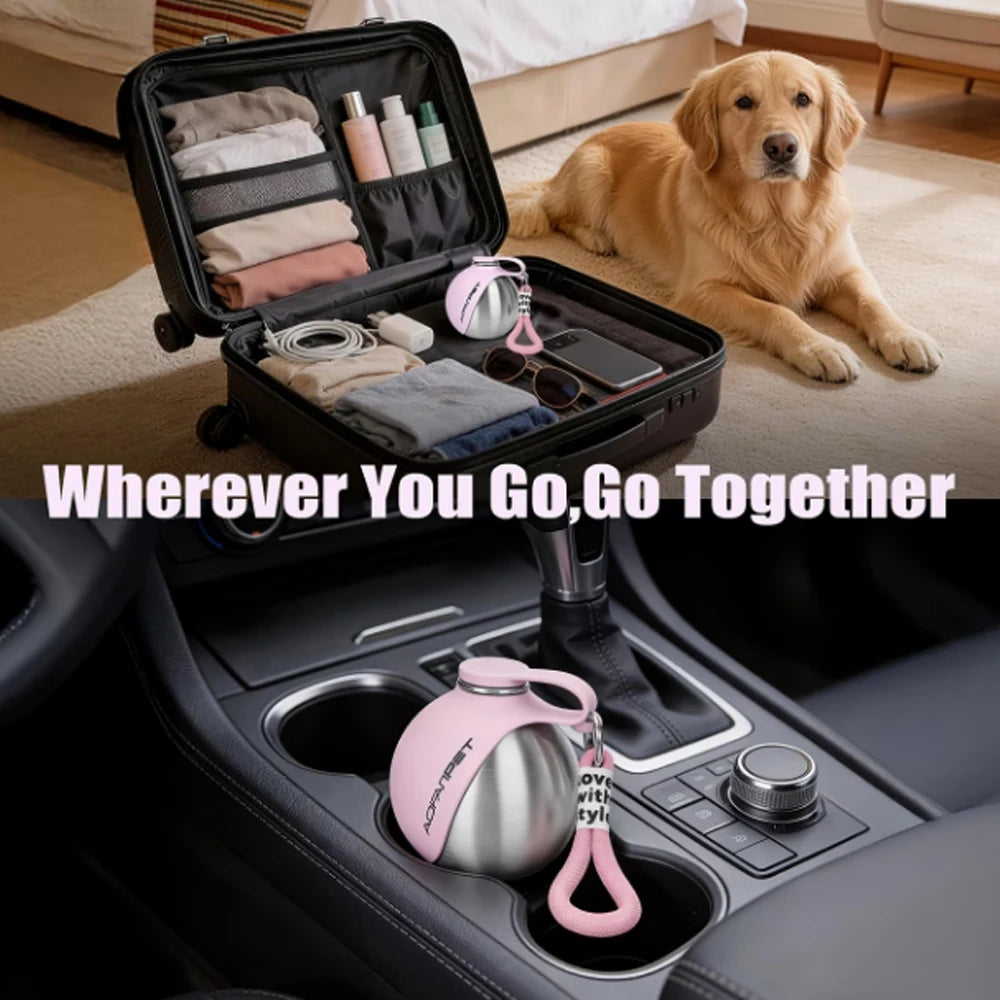 Portable Stainless Steel Travel Water Bowl for Dogs & Cats
