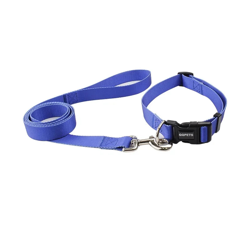 Ensemble laisse et collier réglables en nylon pour chiens - Pour petits et grands chiens