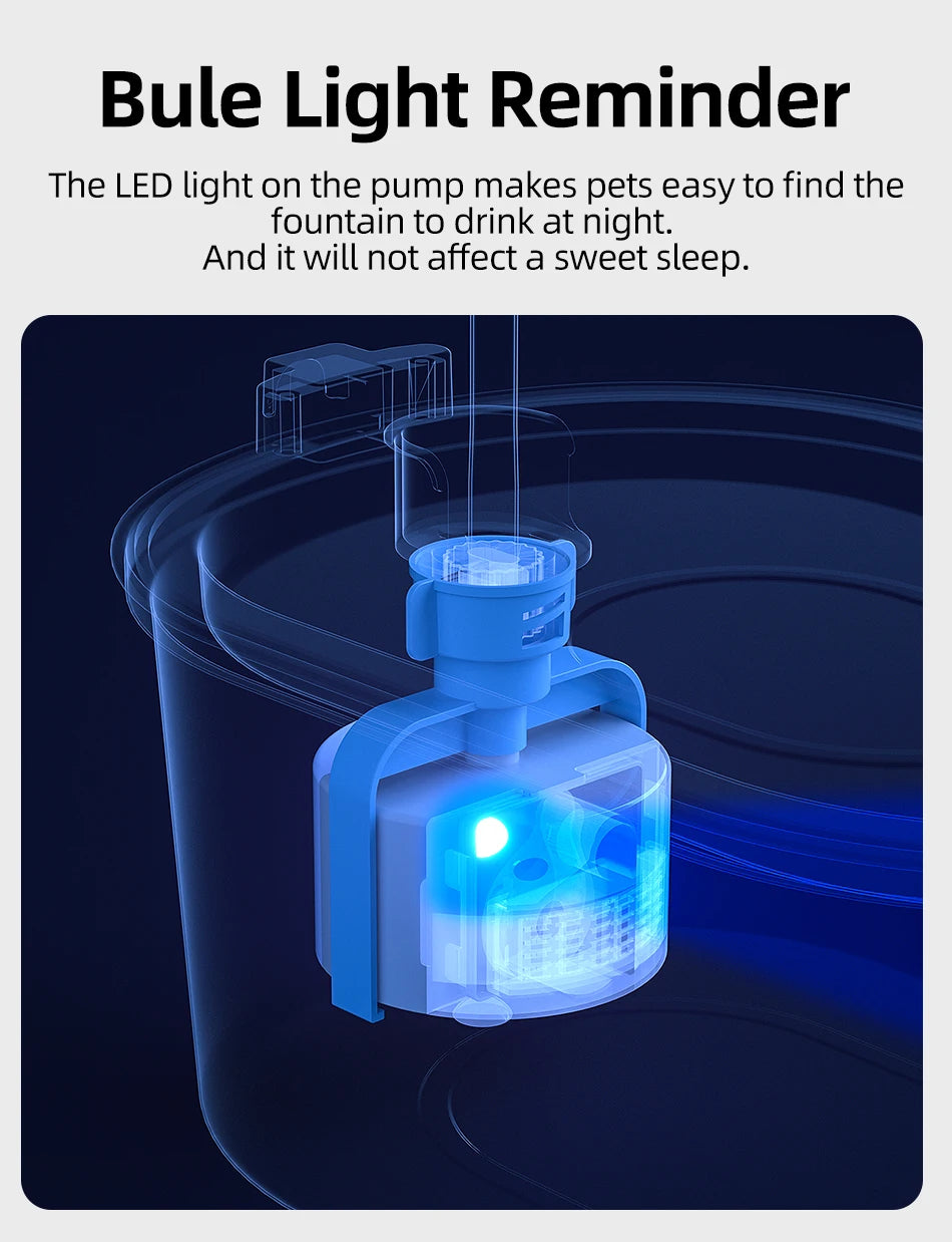 Pompe de rechange pour fontaine à eau en acier inoxydable - Moteur de distributeur d'eau pour animaux de compagnie