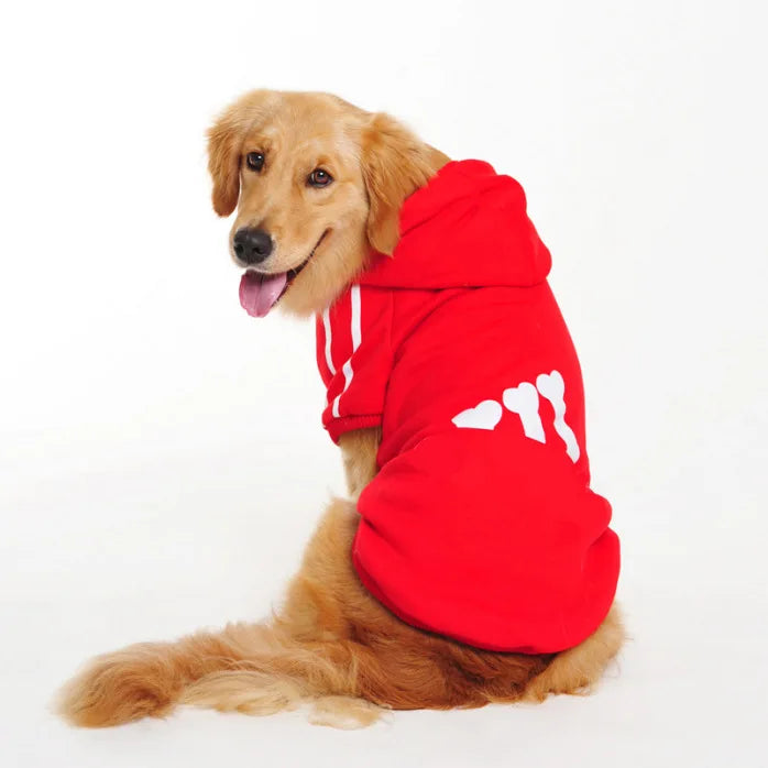 Sweat à capuche pour chien automne-hiver - Manteau chaud en molleton pour chiens de taille moyenne à grande