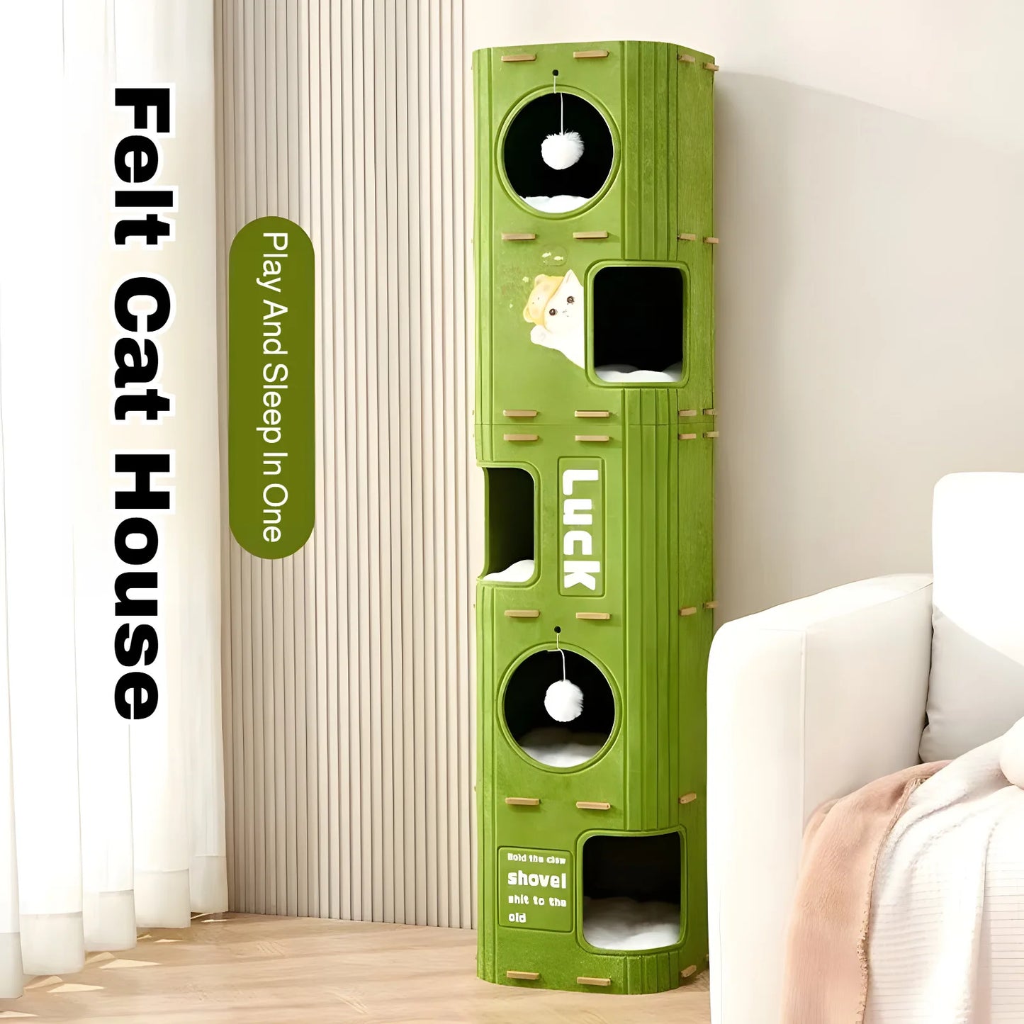 Multi-Layer Cat Tree Tower with Enclosed Sleeping Nest