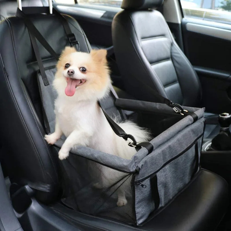 Foldable Dog Car Booster Seat with Safety Belt