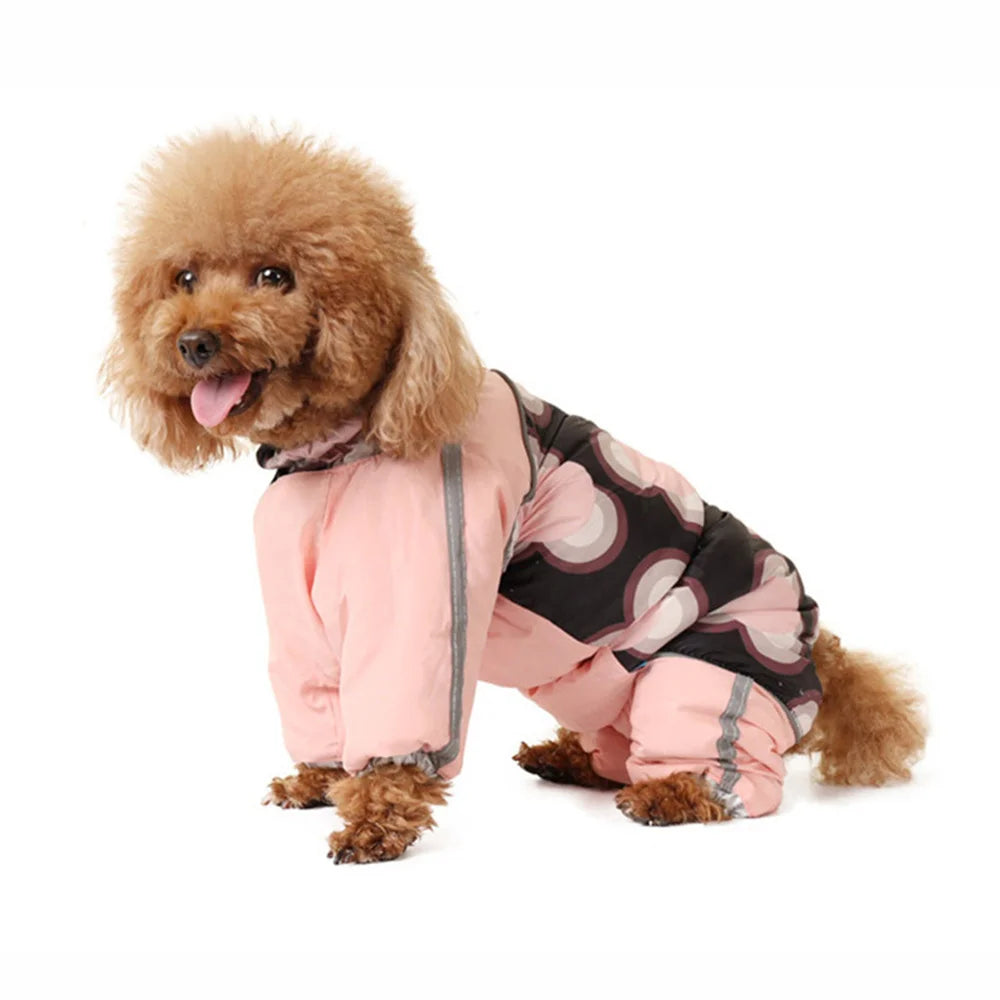 Thickened Reflective Winter Jumpsuit for Small Dogs