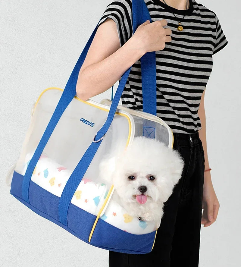 Pet Messenger Bag with Cushion for Cats & Small Dogs