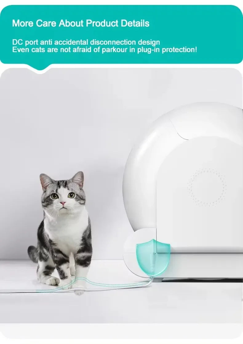 65L Self-Cleaning Automatic Cat Litter Box — App Control, Ionic Deodoriser, Fully Enclosed