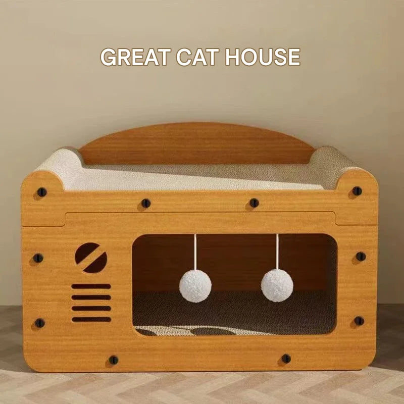 2-in-1 Cat Scratching Board & Post