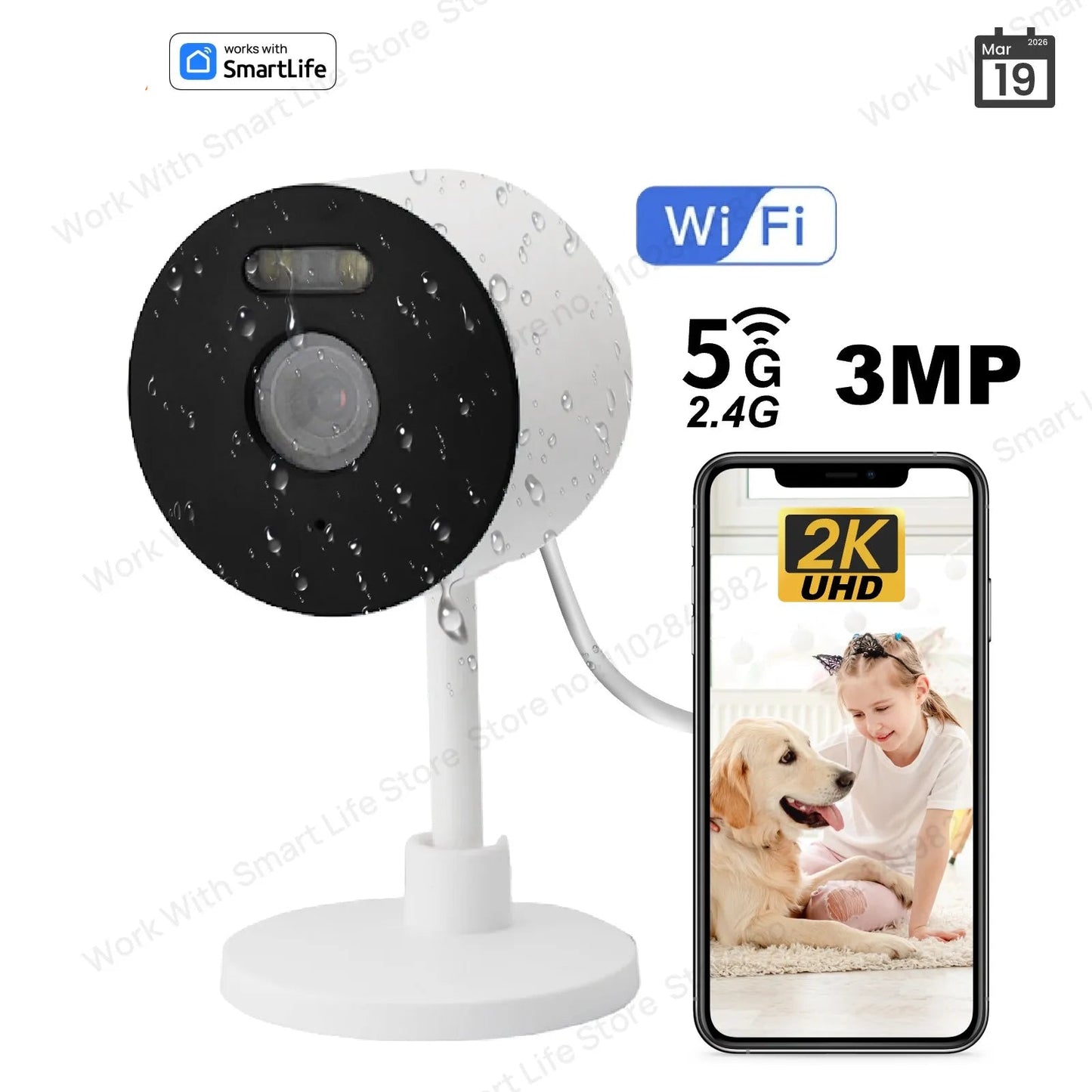 Smart WiFi Security Camera — Indoor & Outdoor with Colour Night Vision