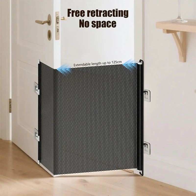 Retractable No-Drill Pet Barrier for Doorways, Stairs & Corridors