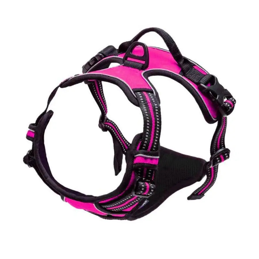 Harnais anti-traction pour chien avec attache frontale et poignée | Gilet réfléchissant robuste pour des promenades faciles