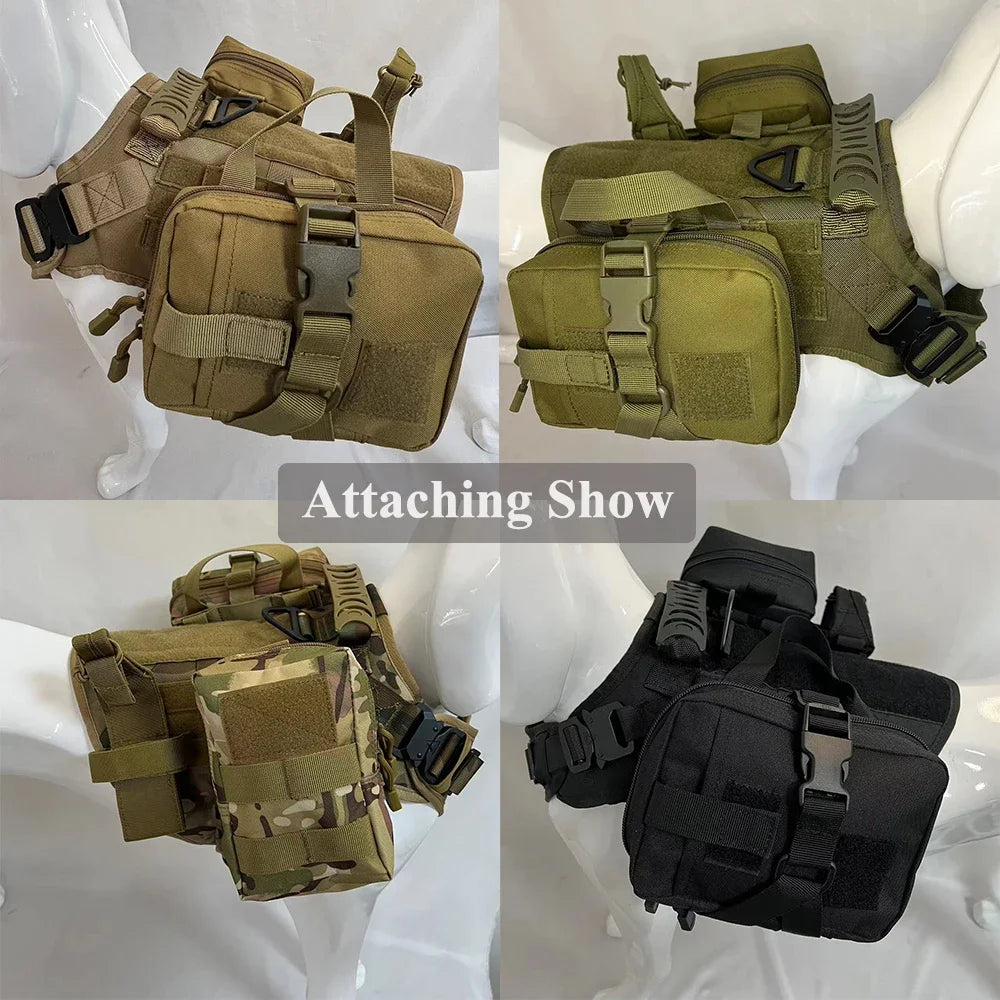 Dog Harness MOLLE Pouch Set with Belt