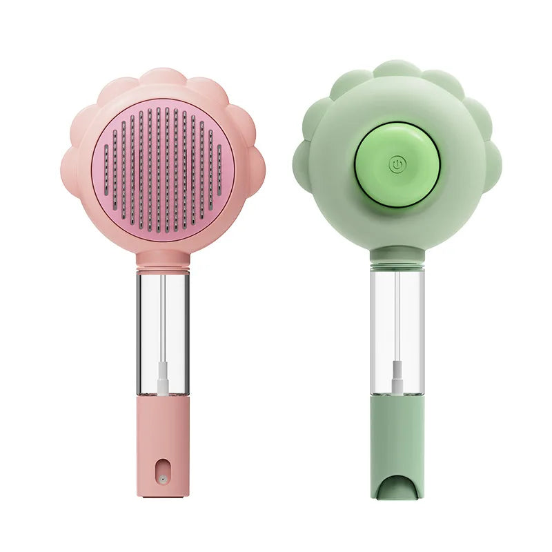Pet Spray Comb with One-Button Hair Removal