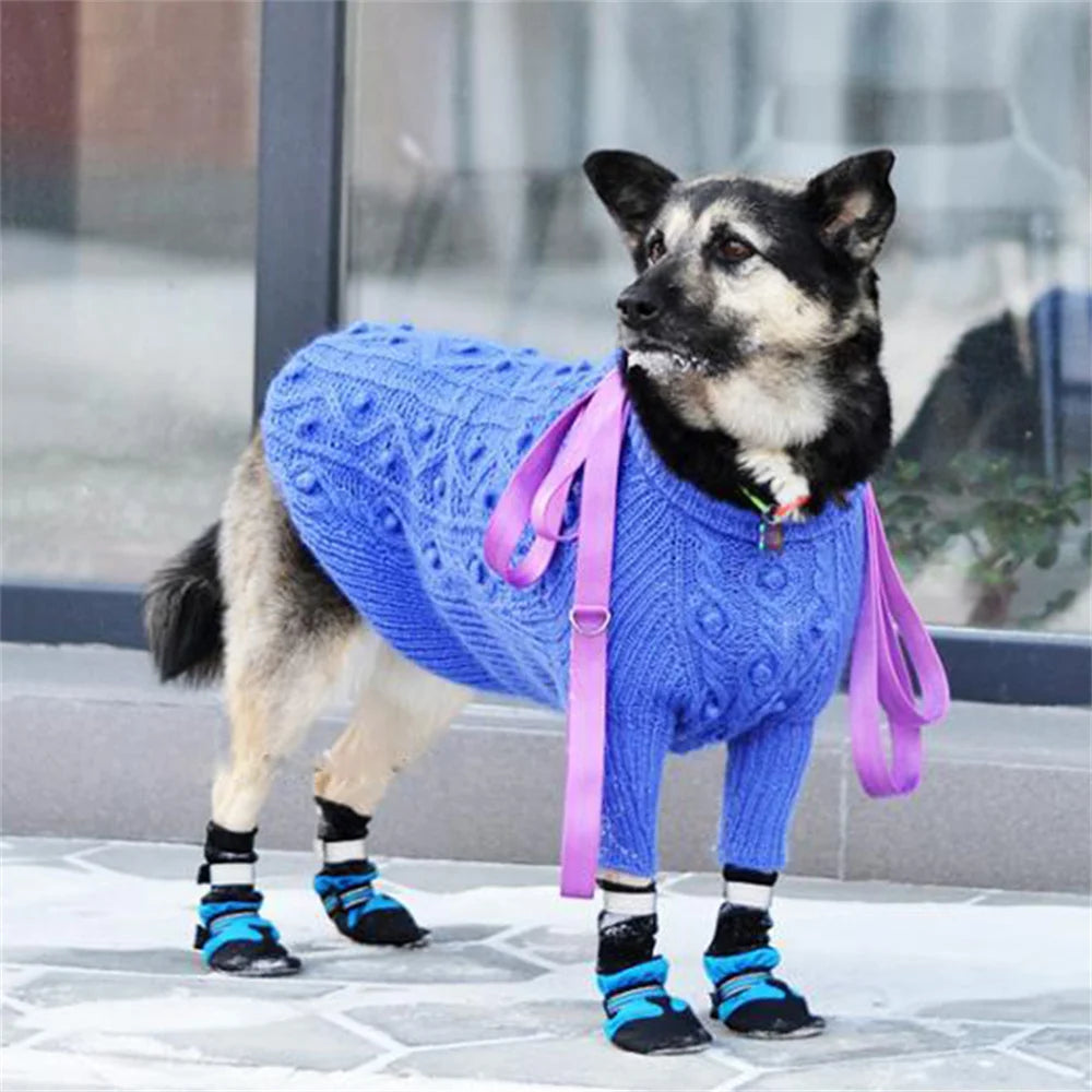Waterproof Reflective Dog Ankle Boots with Cotton Lining