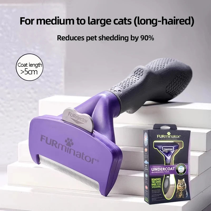 Pet Deshedding Grooming Brush for Dogs & Cats