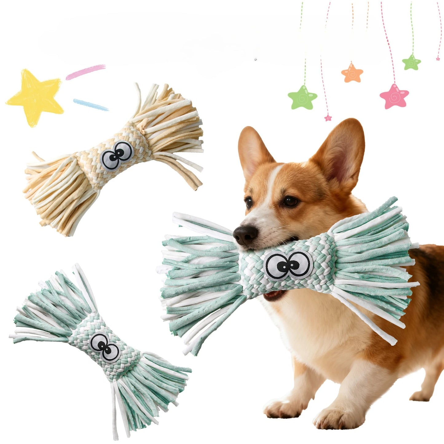 Jouet à mâcher en peluche couineur pour grands chiens