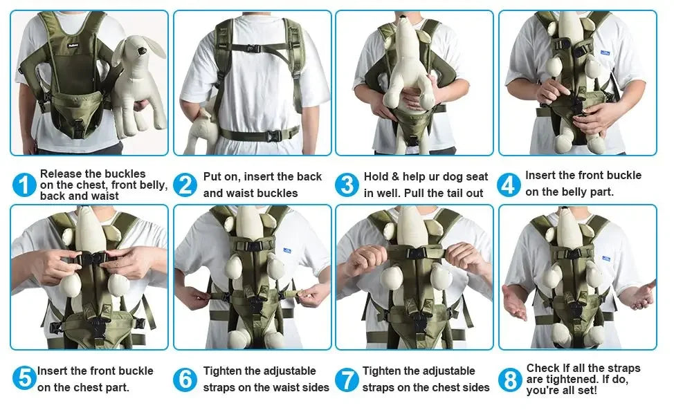 Front-Facing Pet Carrier Backpack for Dogs & Cats
