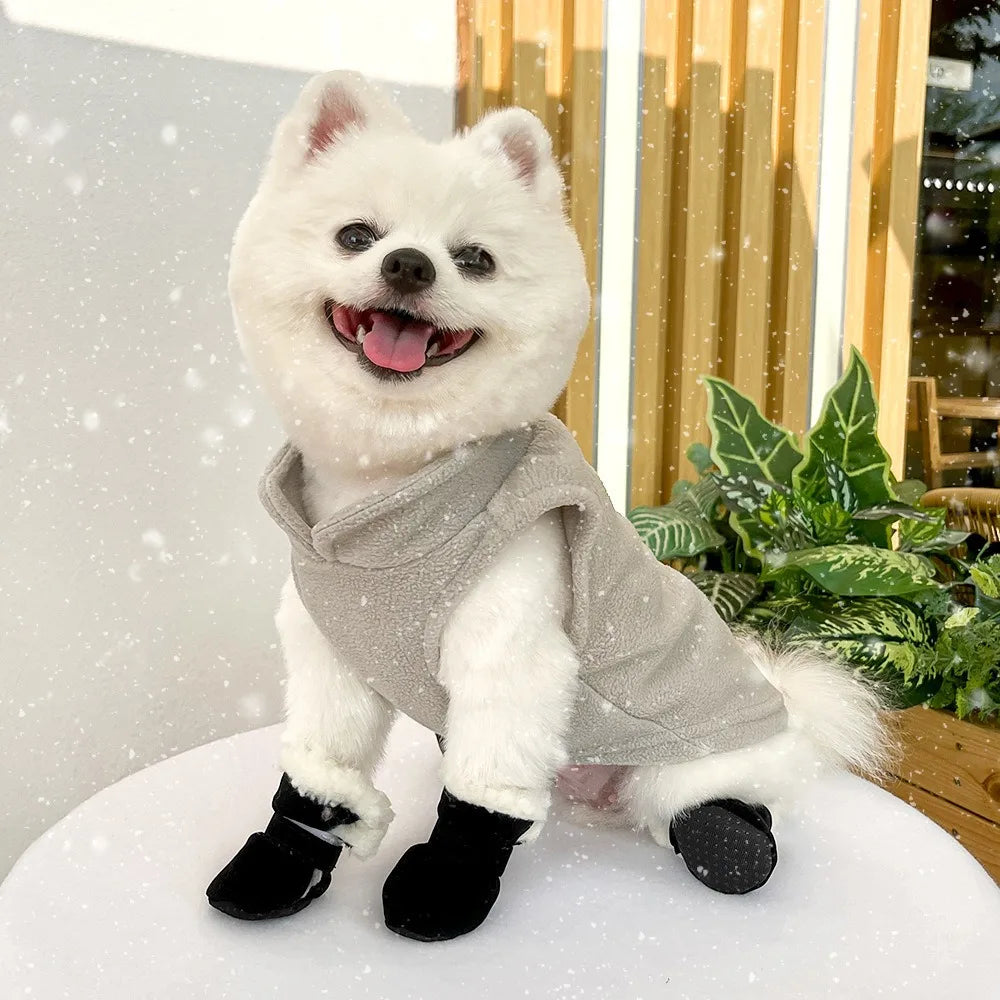 Bottes antidérapantes d'hiver pour chiens | Lot de 4 pour petits et moyens chiens et chats