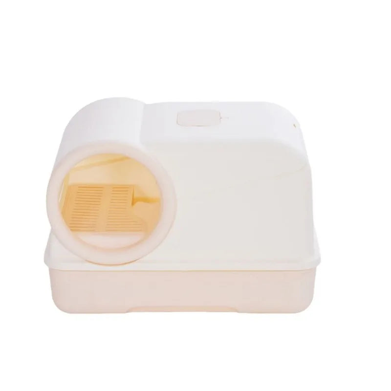 Extra Large Enclosed Self-Cleaning Cat Litter Box — Anti-Splash Foldable Drawer & Odour Control