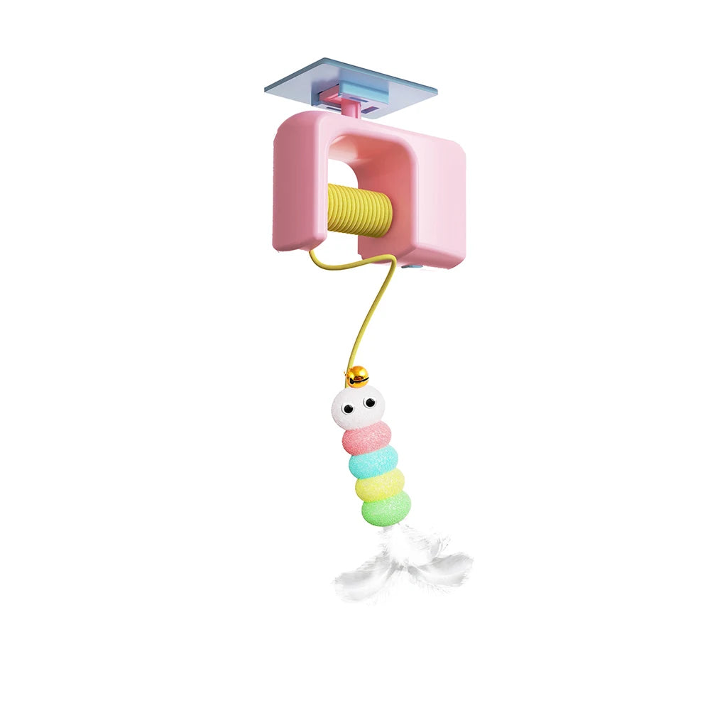 Automatic Telescopic Cat Wand Toy with 180cm Elastic Rope