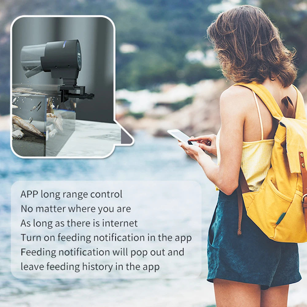 Wifi Fish Feeder Organ Smart Control Aquarium Tank Automatic Feeding Device Timing Fishing Equipment Accessories