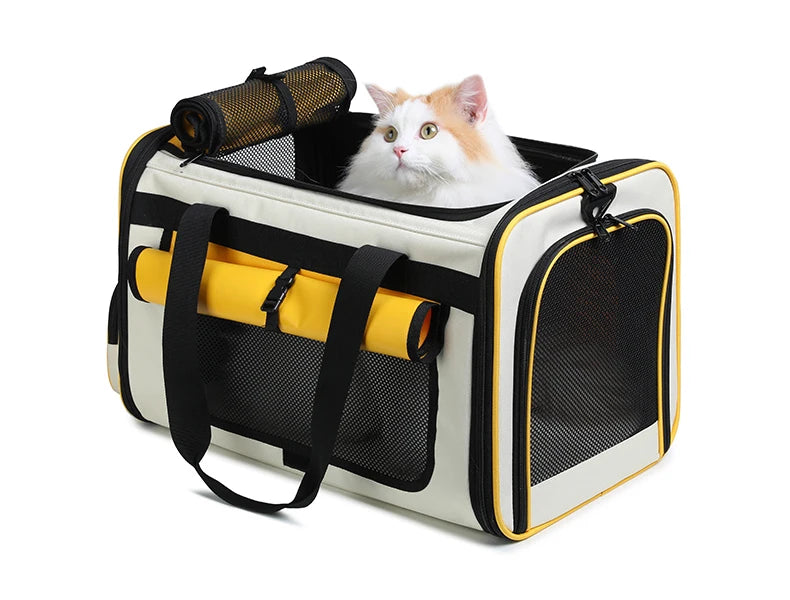 Airline Approved Collapsible Soft-Sided Pet Carrier — Travel Cat & Dog Carrying Case
