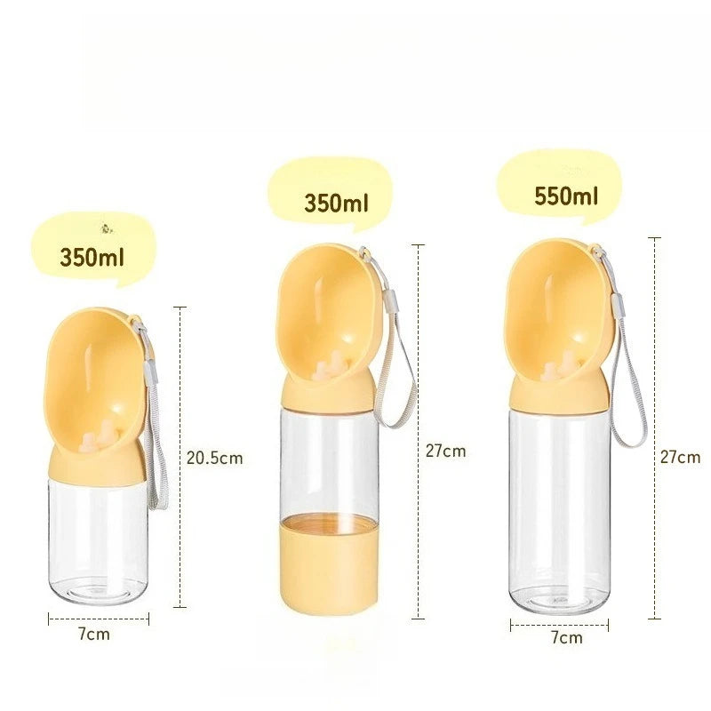 Portable Pet Water Bottle with Drinking Bowl