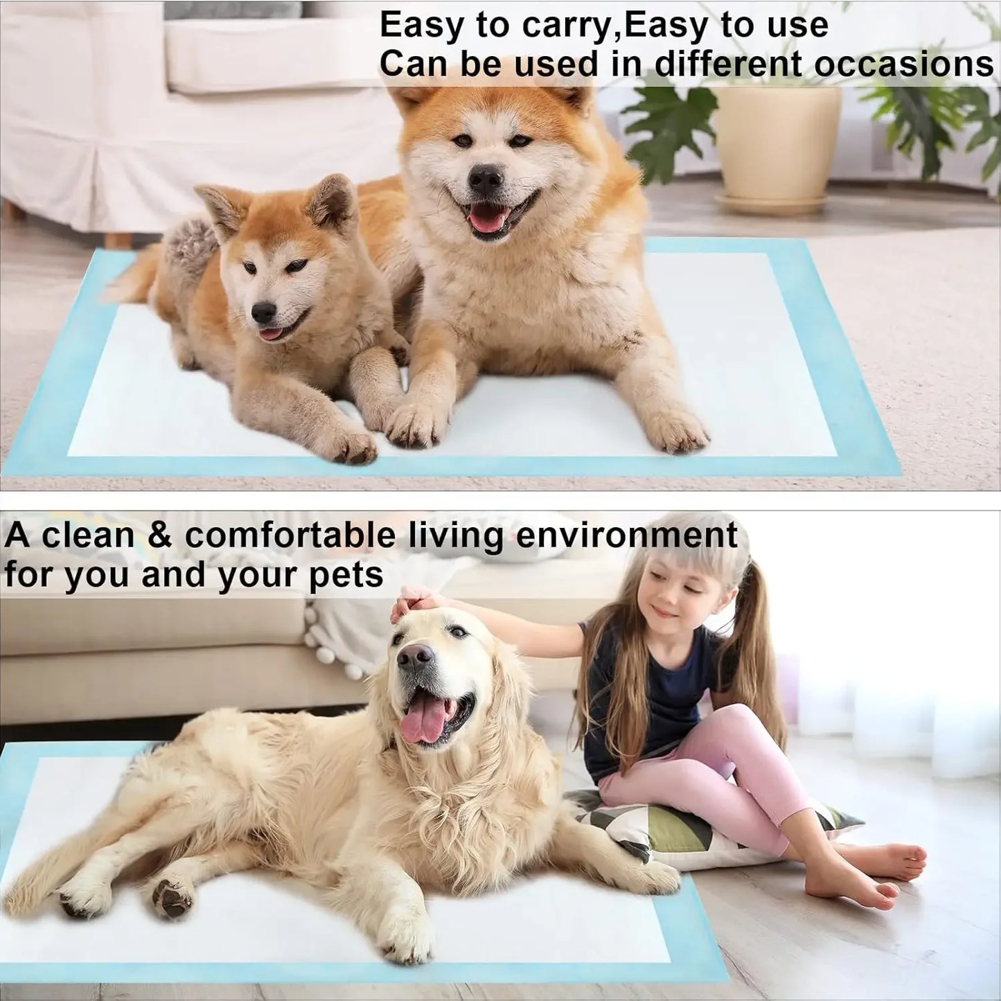 Super Absorbent Disposable Puppy Training Pads — Quick-Dry Surface for Fast, Clean Results