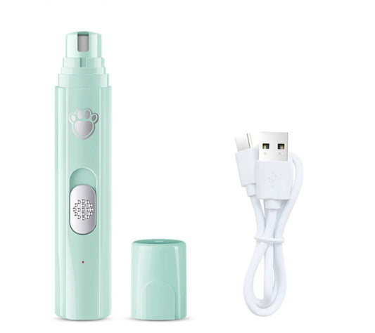 Wireless Electric Pet Nail Grinder with LED Light - USB Rechargeable Silent Trimmer