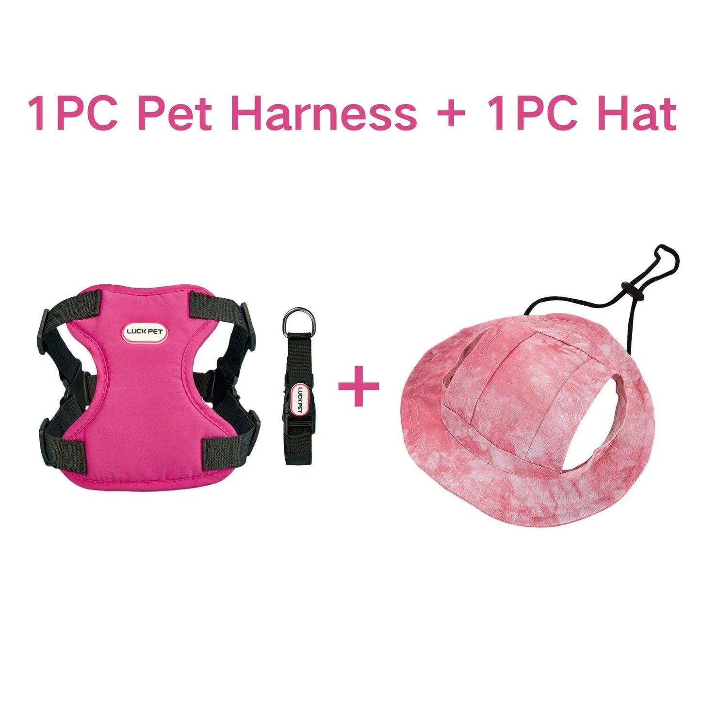 Anti-Escape Harness, Leash & Sun Hat Set for Small Dogs & Cats