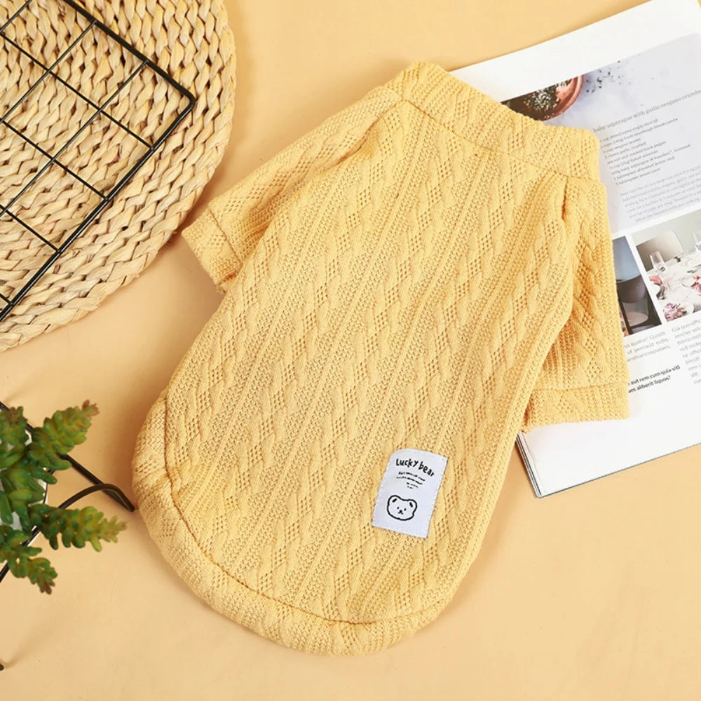 Long-Sleeve Knitted Pullover Sweater for Cats & Small Dogs