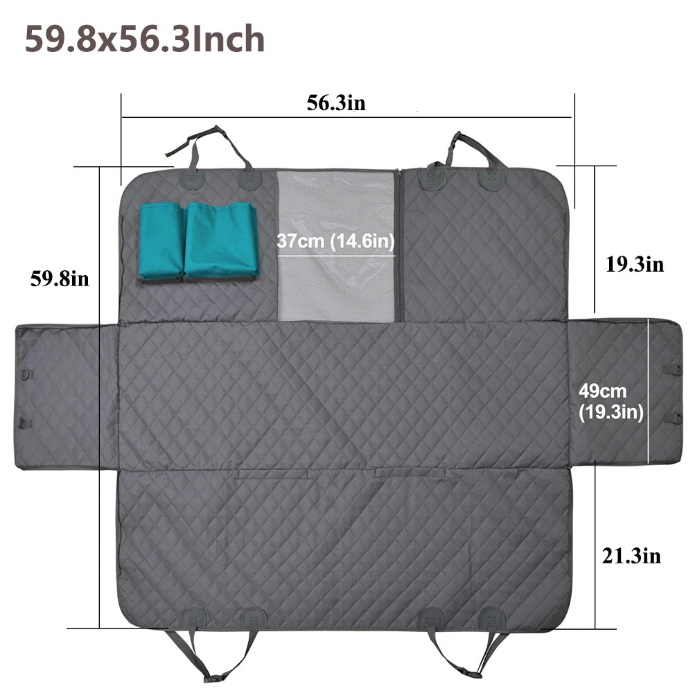 Waterproof Dog Car Seat Cover & Hammock | Rear Seat Protector