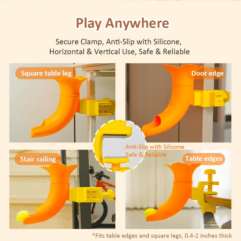 Table-Clip Dog Ball Return Toy