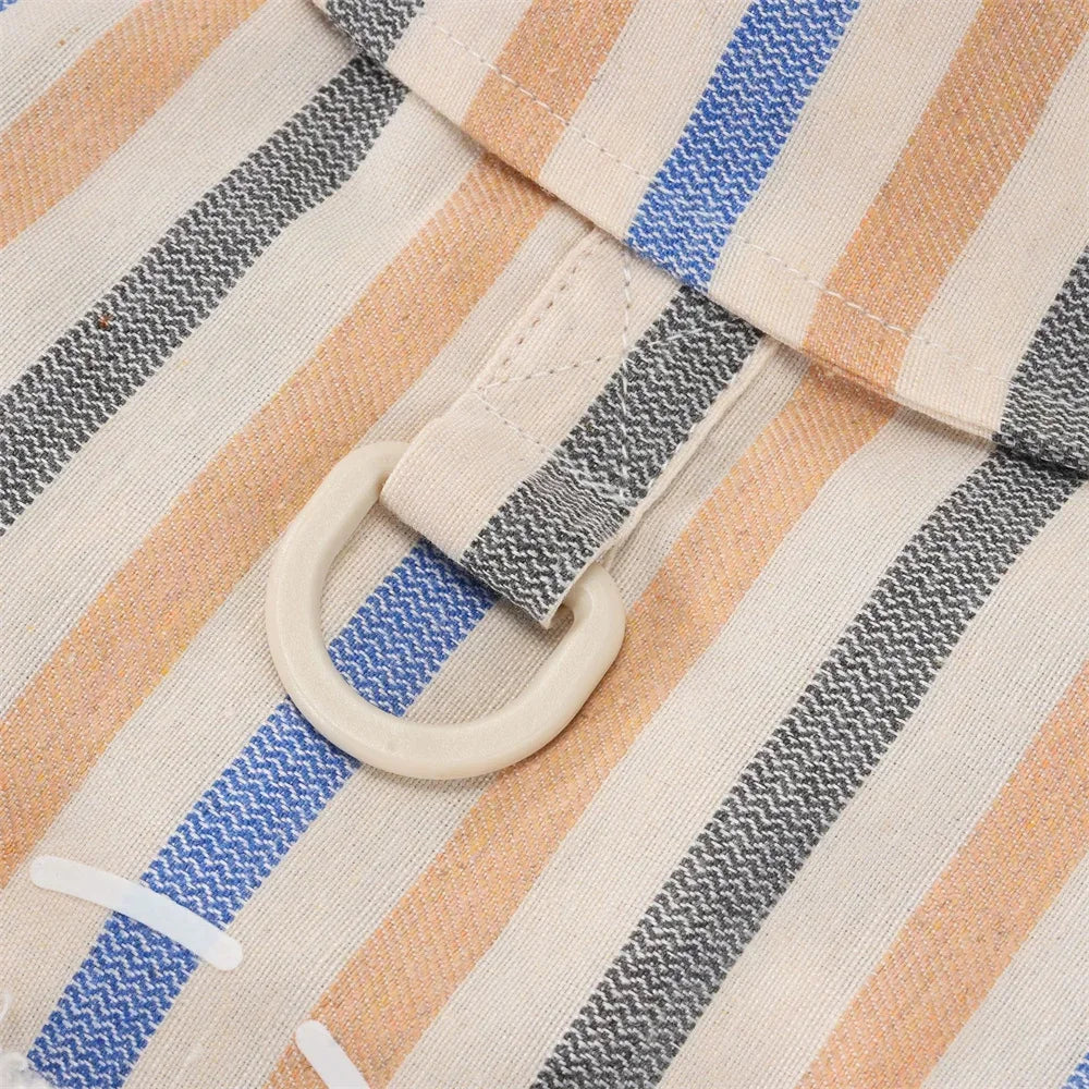 Striped Pet Shirt with D-Ring for Cats & Small Dogs