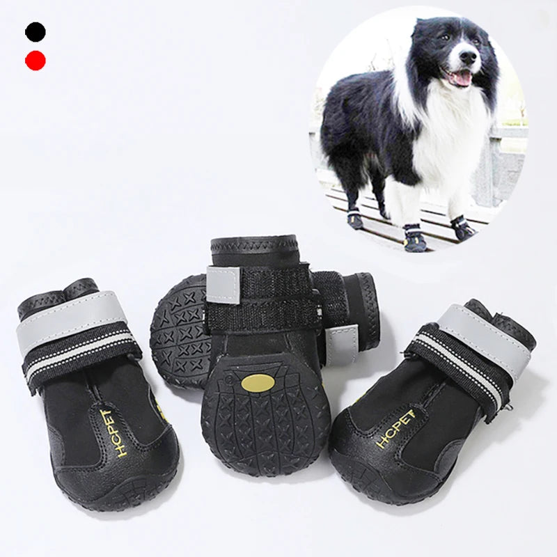 Reflective Waterproof Anti-Slip Dog Boots (Set of 4)