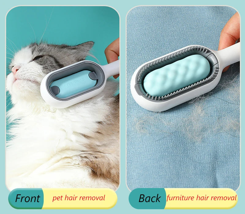 Double-Sided Pet Grooming Brush & Hair Removal Comb