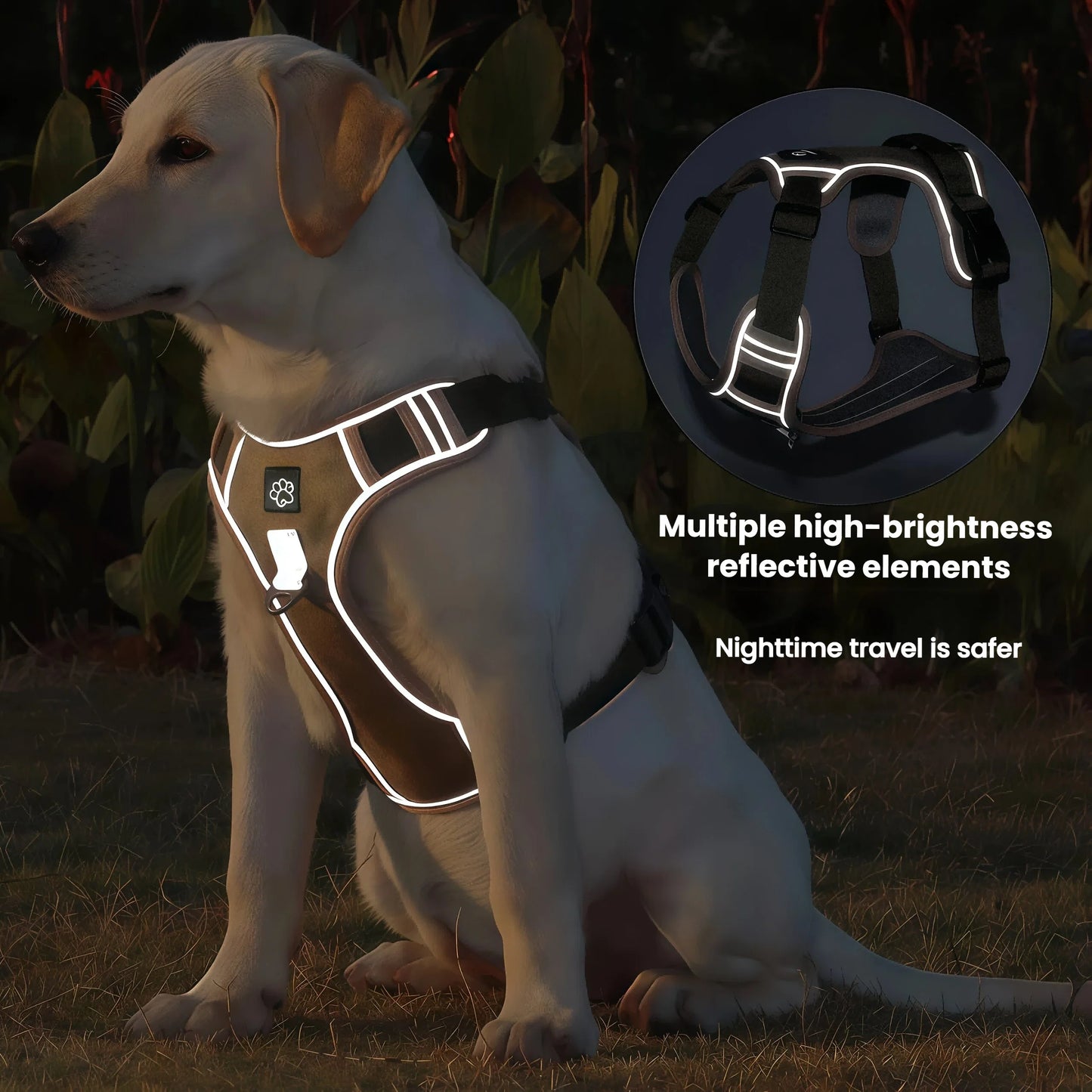 Reflective Tactical Dog Harness for Medium & Large Dogs