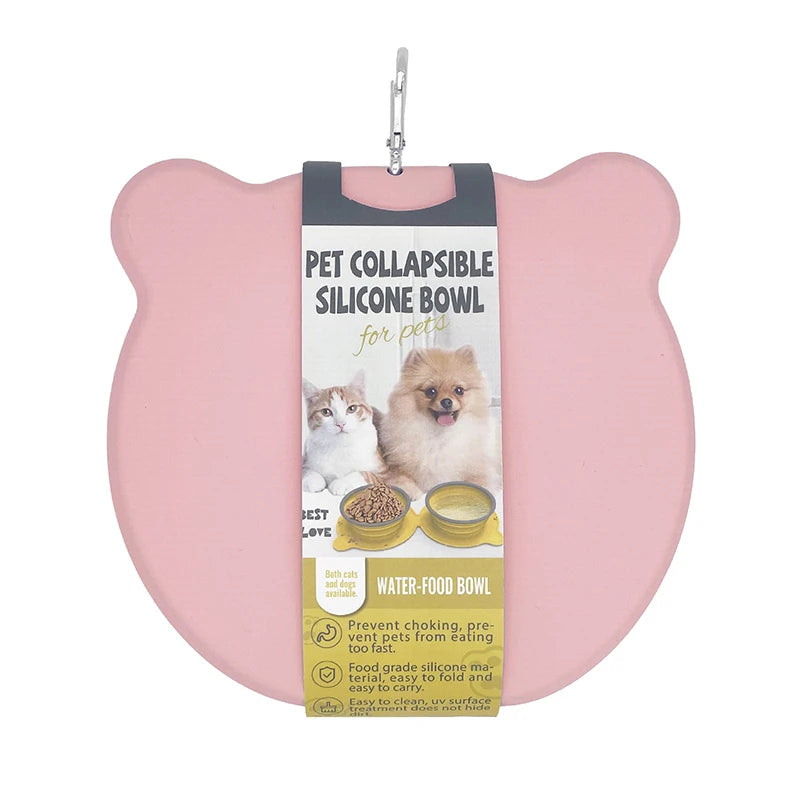 Foldable Silicone Travel Bowl for Dogs & Cats