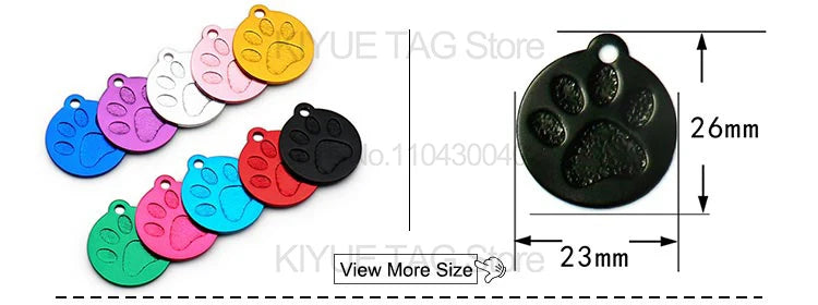 Personalised Aluminium Pet ID Tags – Pack of 100