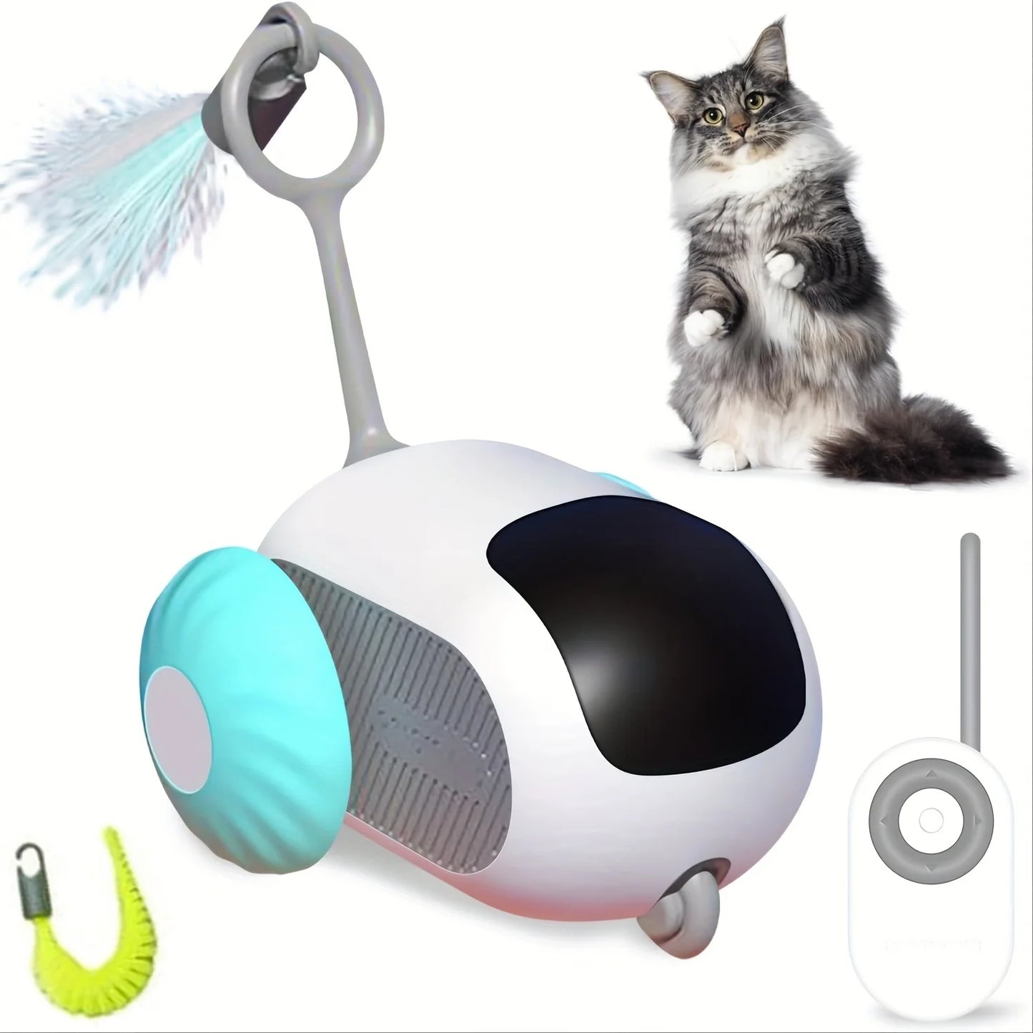 Voiture intelligente pour chat avec évitement d'obstacles - Jeu interactif autonome