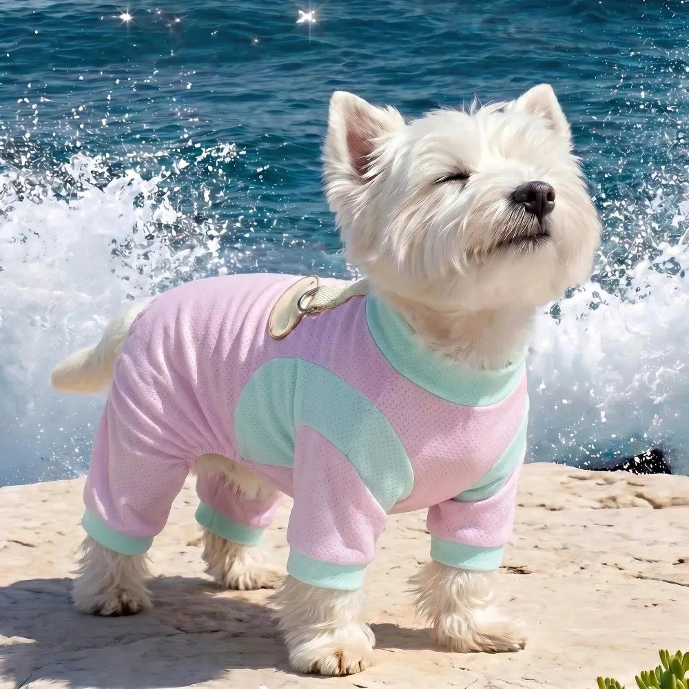 Ice Silk Cooling Jumpsuit for Small Dogs
