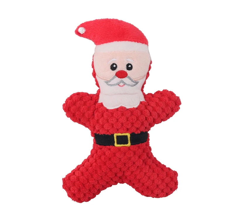 Jouet couineur en peluche de Noël pour chien