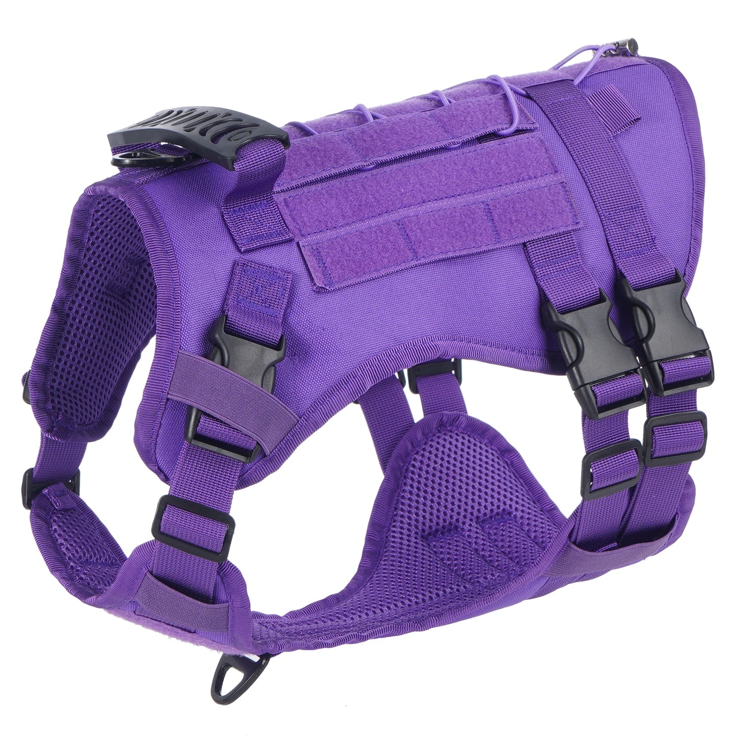 Harnais Tactique pour Chien avec Sangle de Poitrine et Boucle de Renfort