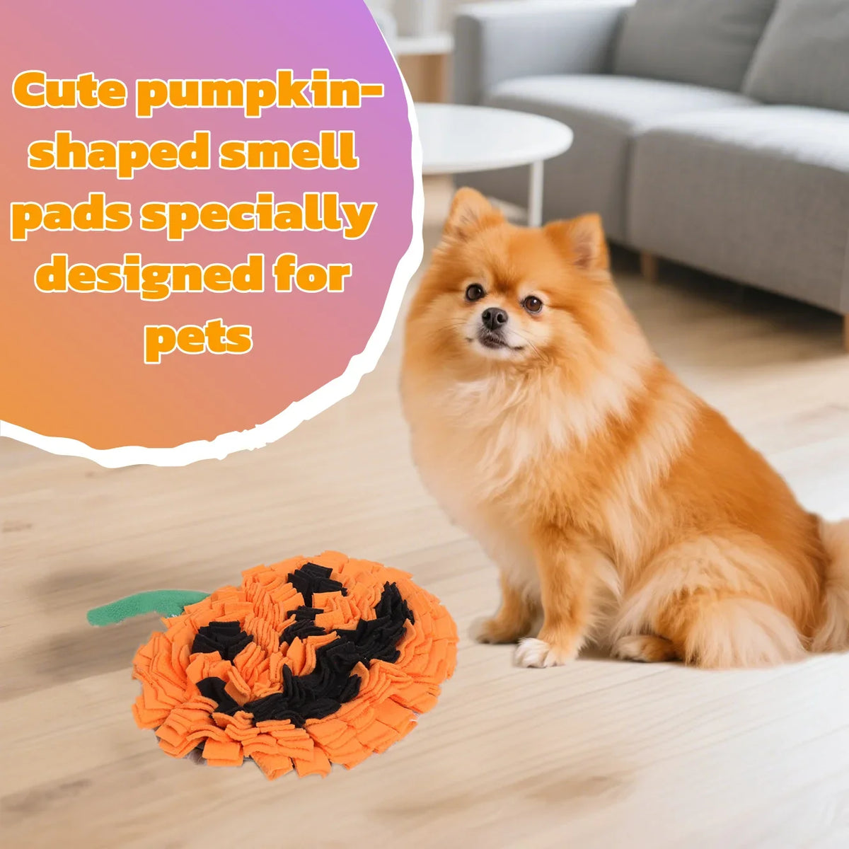 Halloween Pumpkin Dog Snuffle Mat