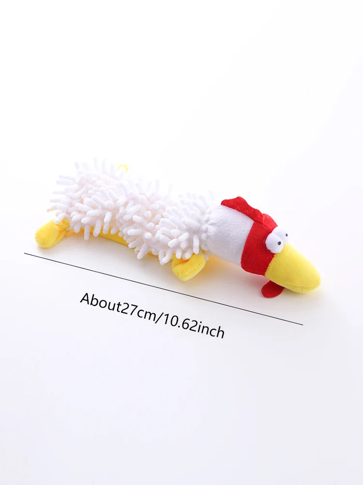 Squeaky Plush Dog Toy – Soft Fleece Chew & Teeth Grinding Toy