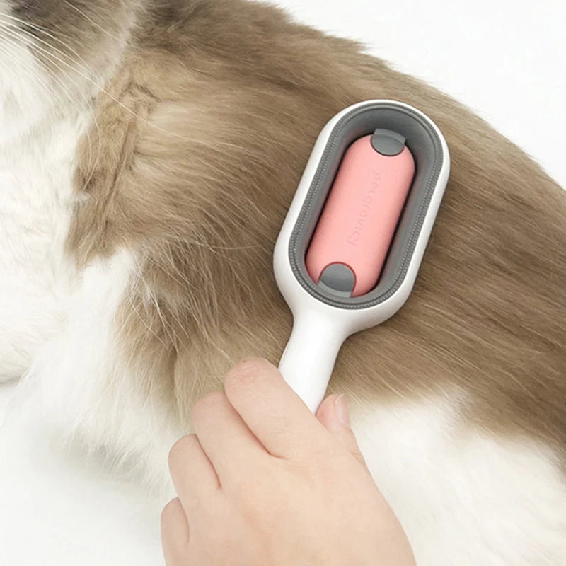 Double-Sided Pet Grooming Brush & Hair Removal Comb