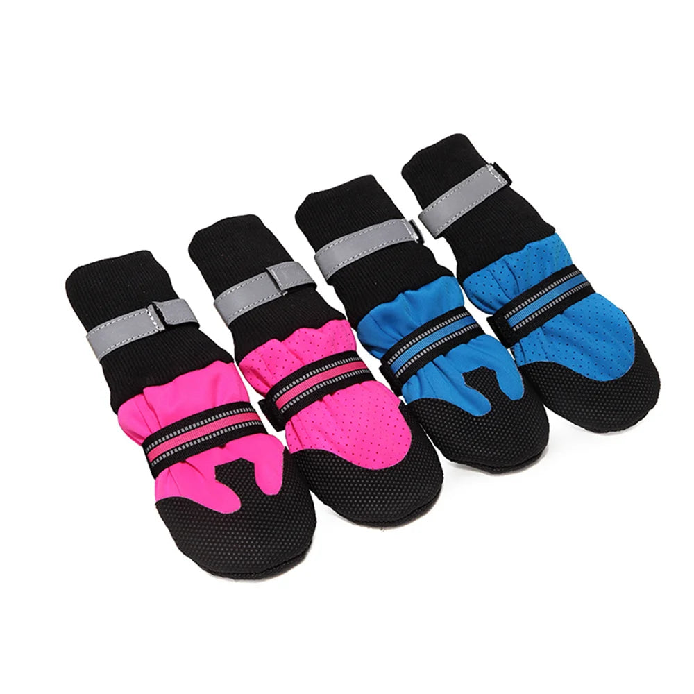 Waterproof Reflective Dog Ankle Boots with Cotton Lining