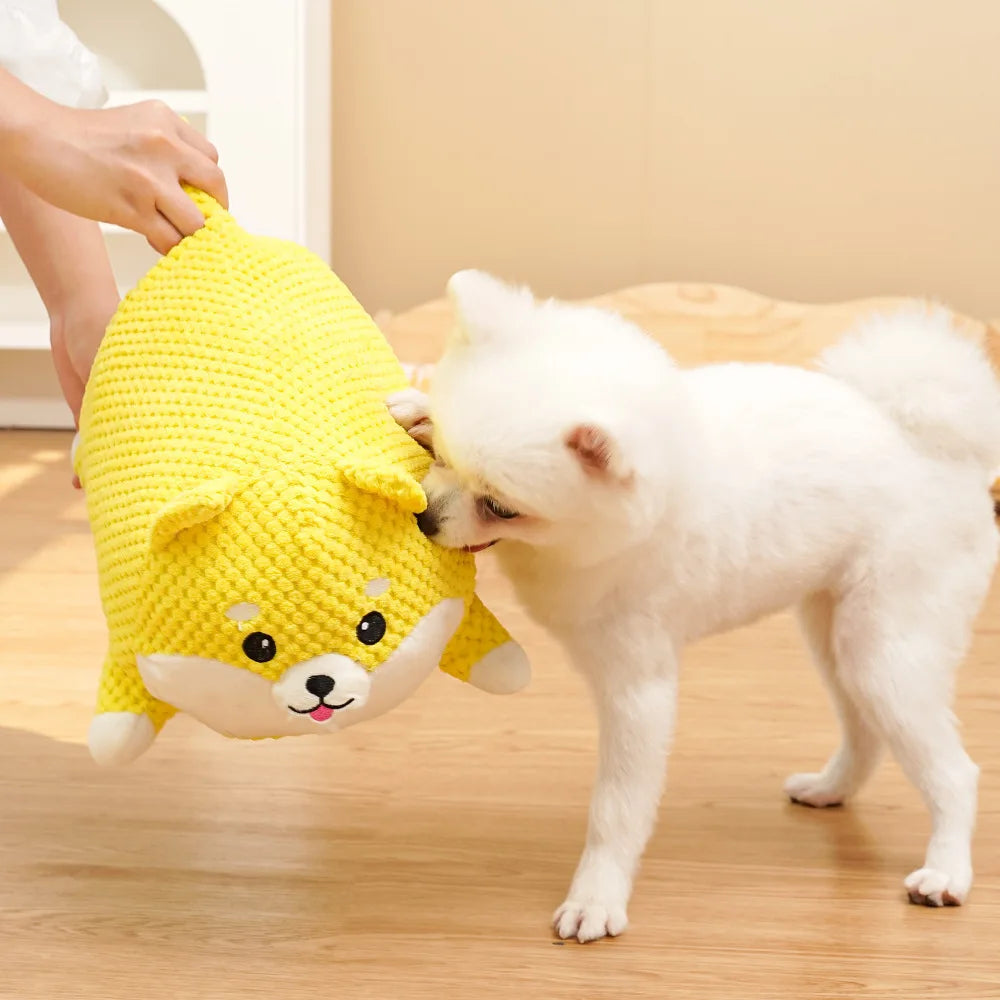 Plush Animal Dog Toy – Bite-Resistant Squeaky Comfort Toy