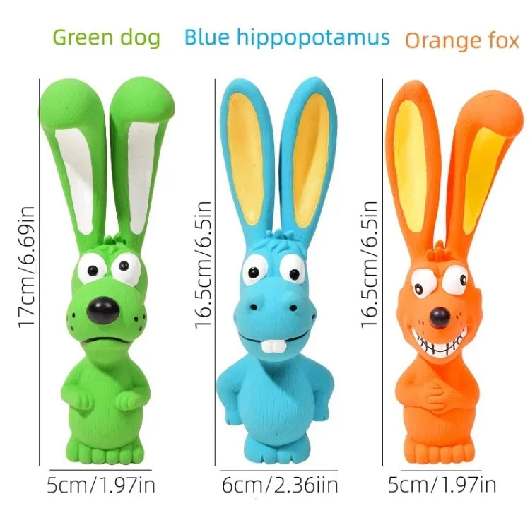 Squeaky Rabbit Latex Dog Chew Toy