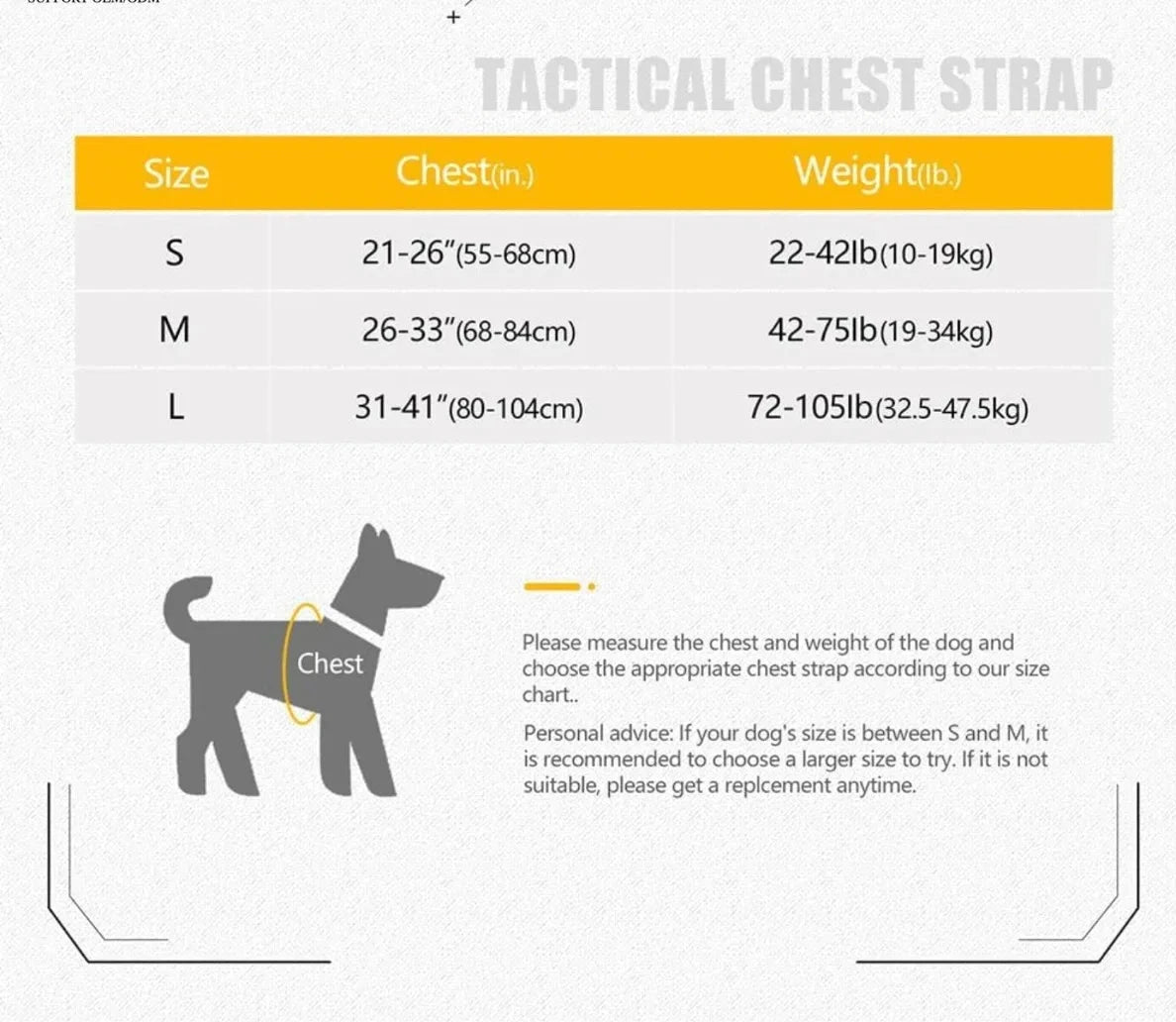 Harnais pour chien robuste avec sac à dos à poches latérales sécurisées